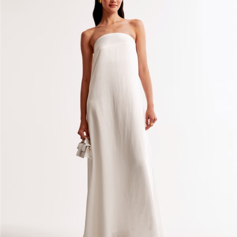 NWT Abercrombie & Fitch Strapless Trapeze Maxi Dress